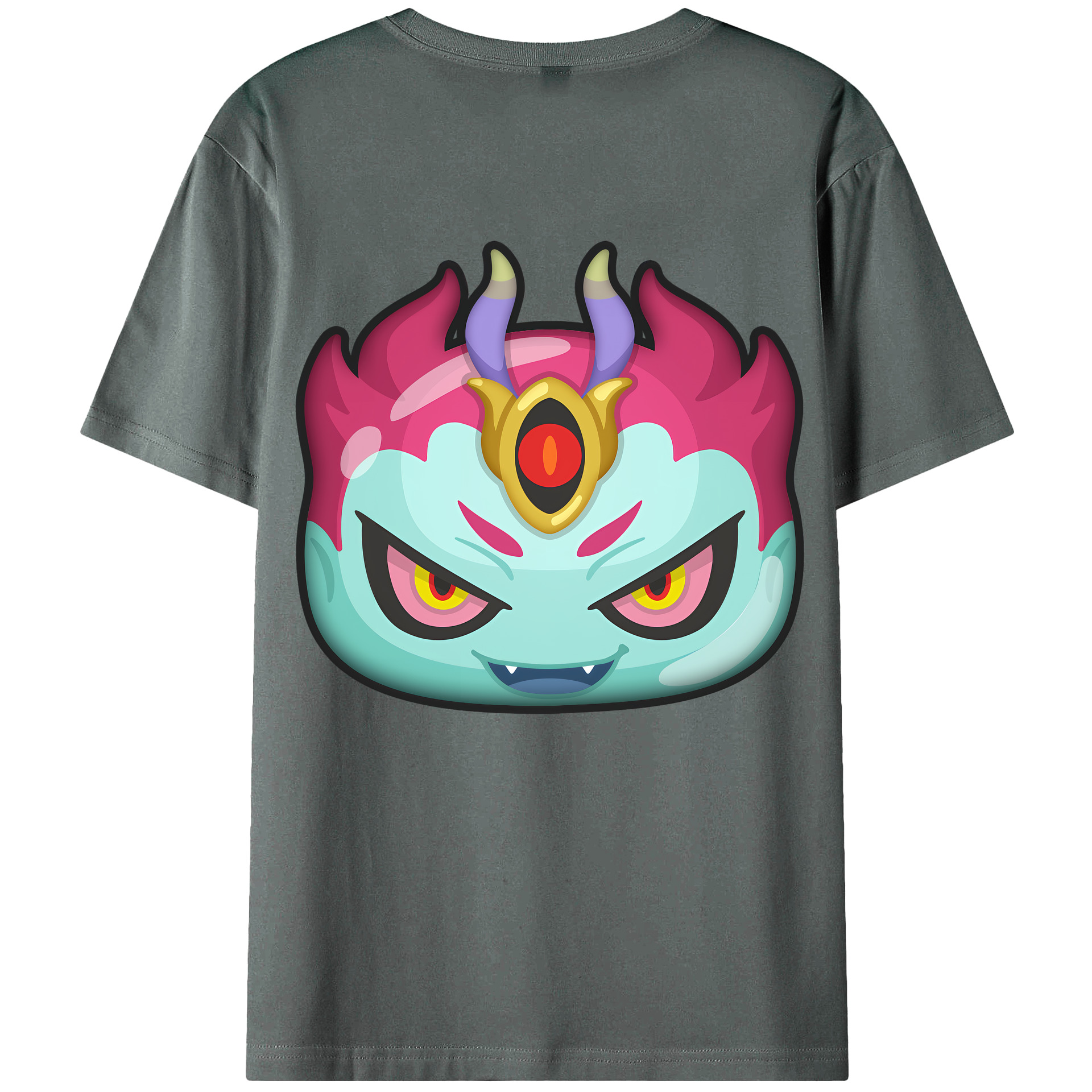 （画像用） 妖怪ウォッチ Yo-kai Watch 綿100％ メンズ半袖Tシャツ（バックプリント） 通気性